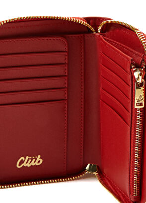 Beymen Club Kırmızı Kadın Deri Cüzdan - 5