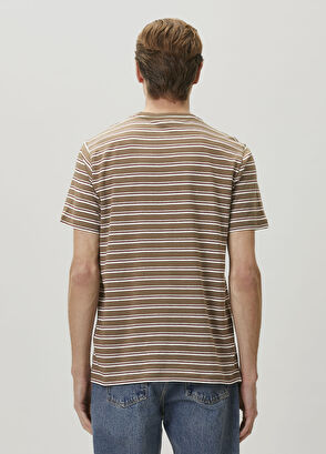Beymen Club Relax Fit Kahverengi Çizgi Desenli T-shirt - 5