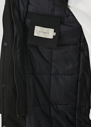 Siyah Uzun Mont - Görsel 7