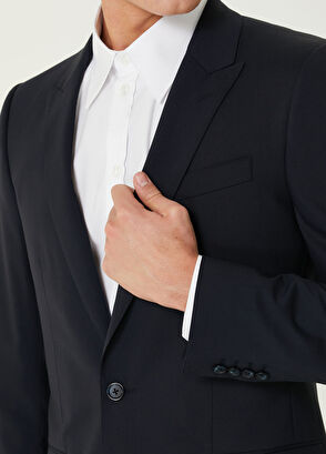 Dolce&Gabbana Martini Lacivert Yün Takım Elbise - 6