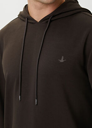 Beymen Club Dark Brown Hooded Sweatshirt - 5