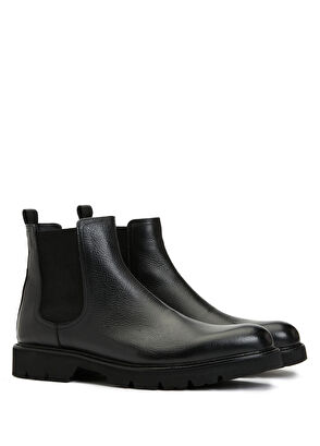 Beymen Club Black Men's Leather Chelsea Boots - 3