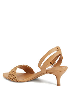 Beymen Club Nude Straw Heeled Sandals - 3