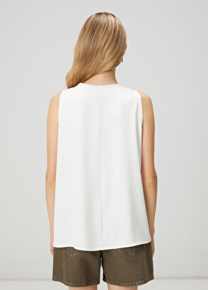 Beymen Club Kırık Beyaz Bol Kesim Bluz - 5