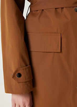 Beymen Club Kahverengi Kapüşonlu Pardösü - 5