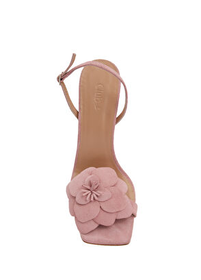 Beymen Club Pembe Çiçek Detaylı Süet Topuklu Ayakkabı - 4