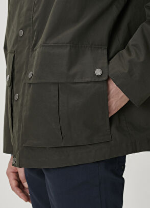 Beymen Club Haki Yakası Deri Garnili Mont - 6