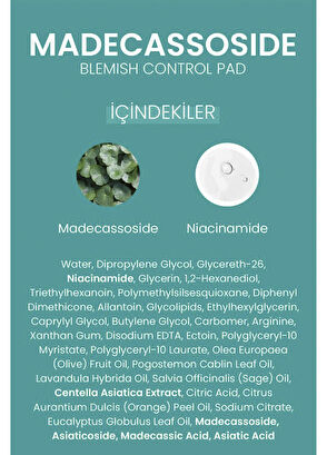 Dermal Madecassoside Yatıştırıcı 12'li Leke Kontrol Pedi  - 8