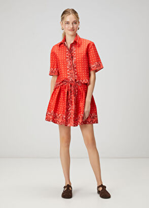 Beymen Club Kırmızı Şal Desenli Gömlek - 3