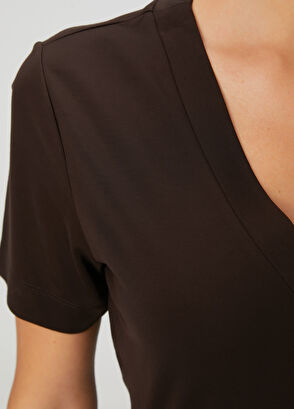 Beymen Club Dark Brown Basic T-Shirt - 6