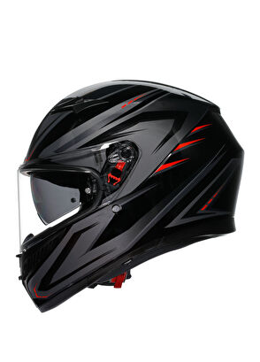 Agv K3 Syth Black Red Closed Motorcycle Helmet - 4