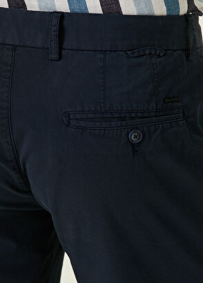 Beymen Club Slim Fit Lacivert Twill Şort - 5