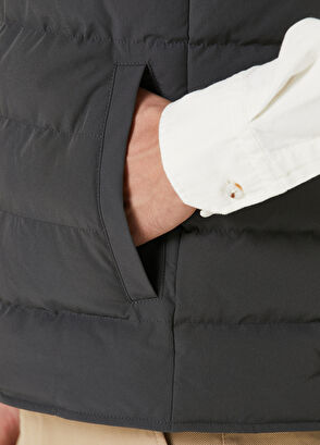 Beymen Club Anthracite Hooded Puffer Vest - 8