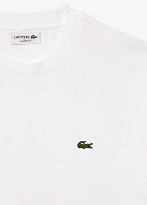 Beyaz Bisiklet Yaka Classic Fit Kısa Kollu Erkek T-shirt - Görsel 7