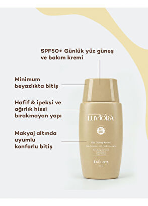 Luviora Organics Care Hassas Ciltler İçin SPF50+ Yüz Bakım ve Güneş Kremi 50 ml - 4