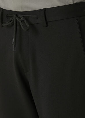 Beymen Club Siyah Beli Kordonlu Örme Chino Pantolon - 4