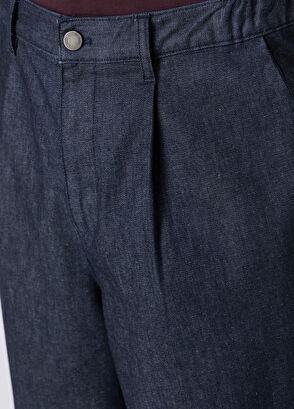Beymen Club Flared Navy Blue Pleated Jeans - 5