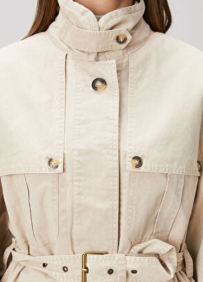 Etoile Isabel Marant Michaela Ekru Pardösü - 6