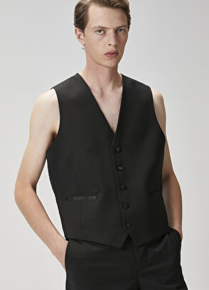 Beymen Club Siyah Yelekli Yün Smokin - 7