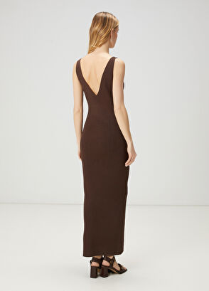 Beymen Club Brown Maxi Knit Dress - 6