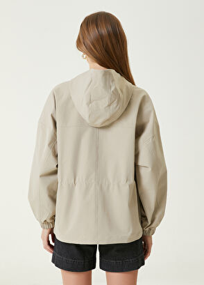 Beymen Club Bej Kapüşonlu Mont - 6