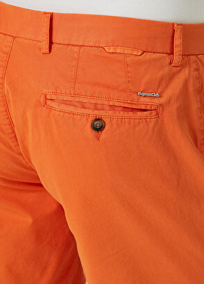 Beymen Club Slim Fit Turuncu Twill Şort - 5