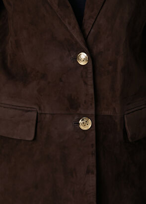 Kahverengi Süet Ceket - Görsel 8