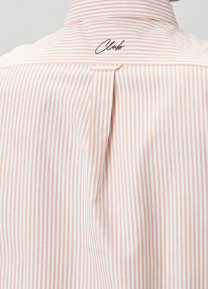 Beymen Club Comfort Fit Orange Striped Oxford Shirt - 7