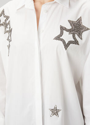 Beymen Club Off-White Stones Poplin Shirt - 6