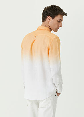 Beymen Club Comfort Fit Somon Degradeli Keten Gömlek - 4