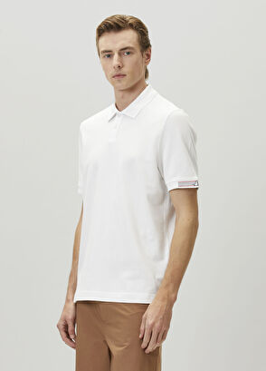 Beymen Club Beyaz Slim Fit Nakış Detaylı Pike Polo T-shirt - 4