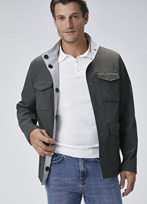 Haki Çift Taraflı Mont - Görsel 6