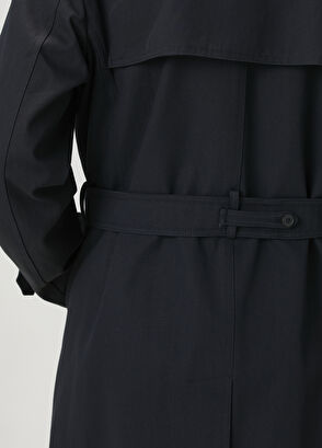 Beymen Club Navy Inner Vest Detailed Organic Cotton Overcoat - 8