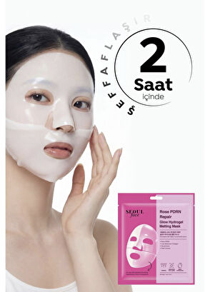 Dermal Seoul Face Gül PDRN Onarıcı Glow Işıltı Veren Eriyen Hidrojel Yüz Maskesi 34 gr - 4