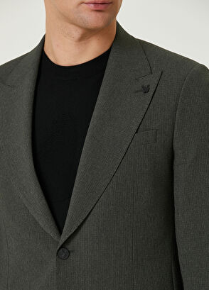 Beymen Club Haki Gofre Dokulu Takım Elbise - 7