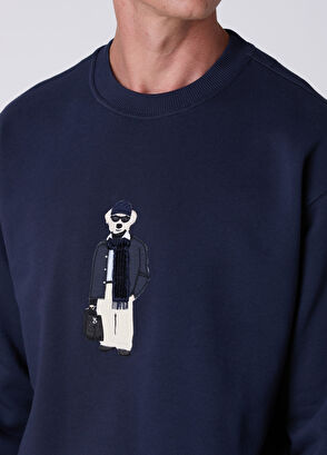 Beymen Club Lacivert Köpek Aplikeli Oversized Sweatshirt - 5