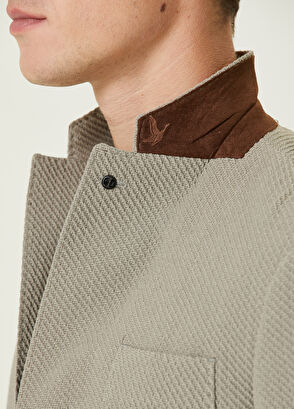 Beymen Club Yeşil Diyagonal İri Dokulu Örme Ceket - 7