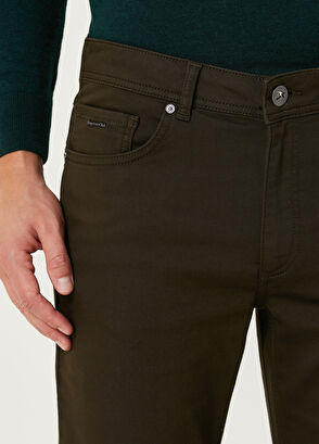 Beymen Club Slim Fit Khaki Extra Stretch Non Denim Pants - 4