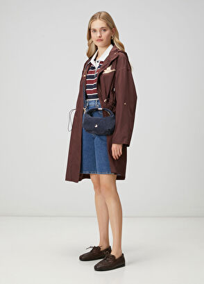 Beymen Club Midi Overcoat With Burgundy Crystal Logo - 5