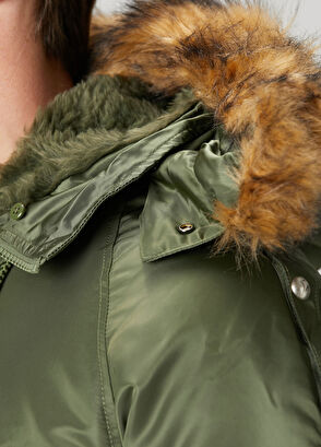 Alpha Industries Haki Kapüşonlu Parka - 8