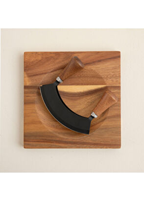 Chakra Agni Akasya Bıçaklı Kesme Tahtası - 3