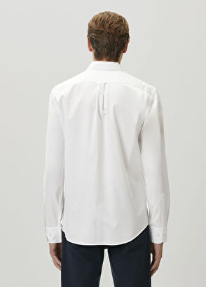 Beymen Club Comfort Fit White Tencel Twill Shirt - 6