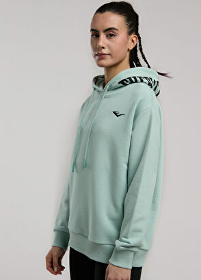 Everlast Ever Classics Wmn Comfort Women's Sports Sweatshirt with Aqua Green Hoodie - 3