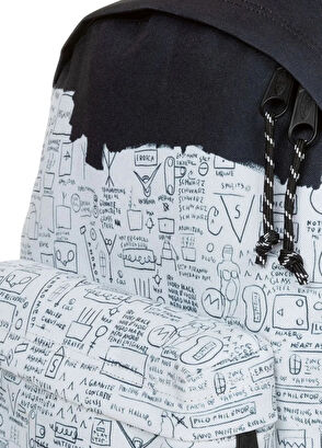 x Basquiat Siyah Beyaz Kadın Sırt Çantası - Görsel 5