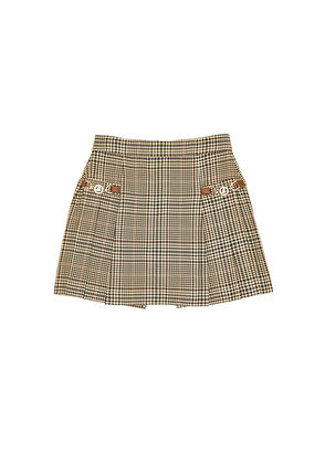 Beymen Club Beige Plaid Shorts Skirt - 6