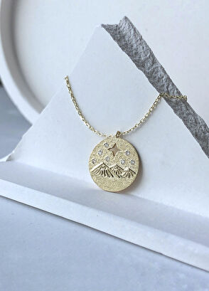 Ginza Design Jewelry Magic Sky Pırlanta Taşlı 14 Ayar Altın Kadın Kolye - 5