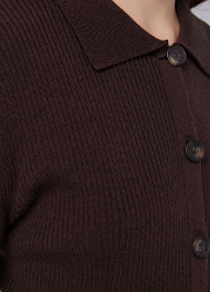 Beymen Club Brown Wool Polo Cardigan - 8