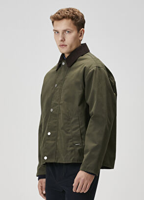 Beymen Club Khaki Collar Velvet Inserted Coat - 4