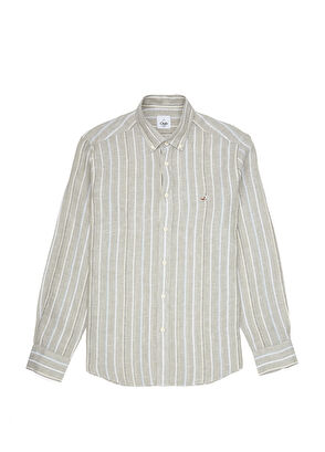 Beymen Club Striped Linen Shirt - 8