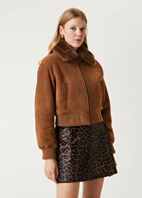 Beymen Club Camel Suede Bomber Jacket - 6